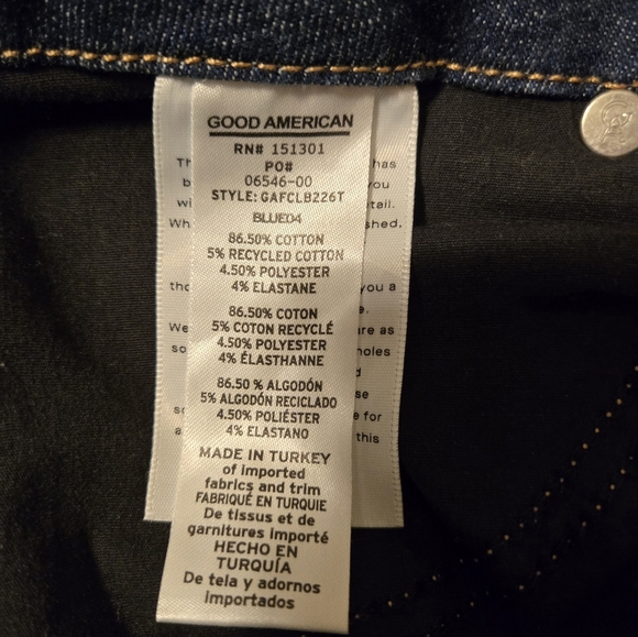 Good American Always Fits Classic Bootcut Dark Wash Jeans 30 - Picture 4 of 4